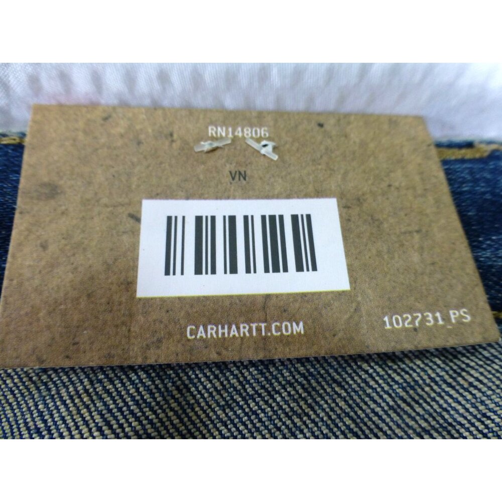 NWT Carhartt Womens Plus Original Fit Straight Leg Blue Denim Jeans 22W Regular - Picture 10 of 16